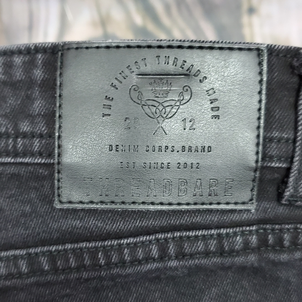 Threadbare Riley Super Skinny Black Washed Jeans - Picture 12 of 14